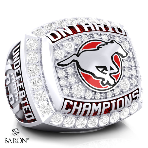 Burlington Stampeders U14 Bantam 2021 Championship Ring - Design 3.3 (Durilium Ring)