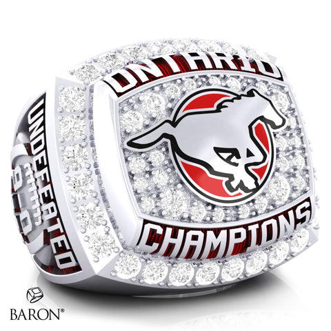 Burlington Stampeders U14 Bantam 2021 Championship Ring - Design 3.3 (Durilium Ring)