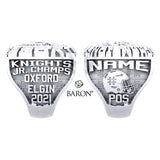 College Avenue Knights Football 2021 Championship Ring - Design 2.2