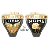 Drumheller Titans Football 2022 Championship Ring - Design 4.7