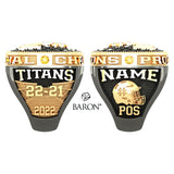 Drumheller Titans Football 2022 Championship Ring - Design 4.8
