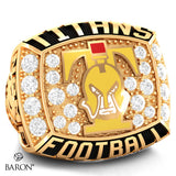 Drumheller Titans Football Big Sky 2019 Championship Ring (Gold Durilium) - Design 2.3