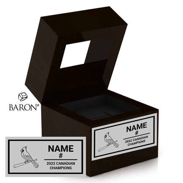Evolution Sports Cardinals 2022 Championship Window Ring Box