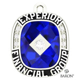 Experior Financial Ring Top Pendant - Design 1.2 (Blue Stone)