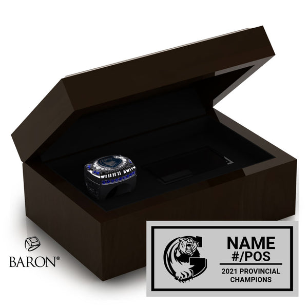 GW Graham Grizzlies 2021 Championship Ring Box