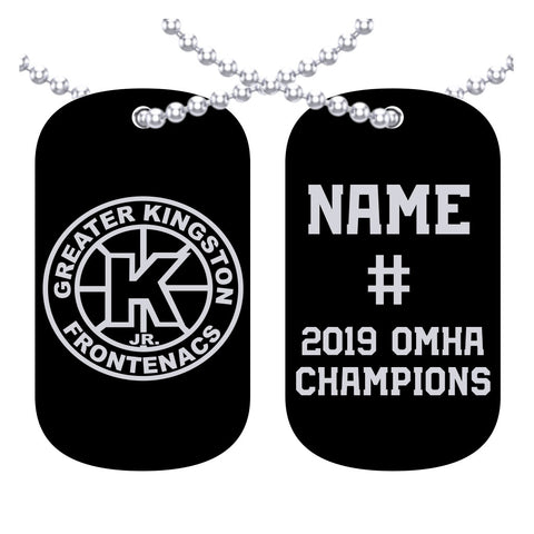 Greater kingston Frontenacs- OMHA Dog Tags