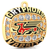 Guelph Gryphons Heritage Pendant - Design 1.2-RTP (Gold Durilium)