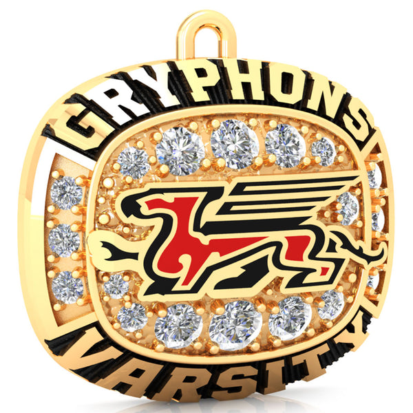 Guelph Gryphons Heritage Pendant - Design 1.2-RTP (Gold Durilium)