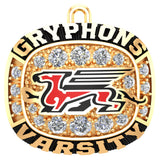 Guelph Gryphons Heritage Pendant - Design 1.2-RTP (Gold Durilium)