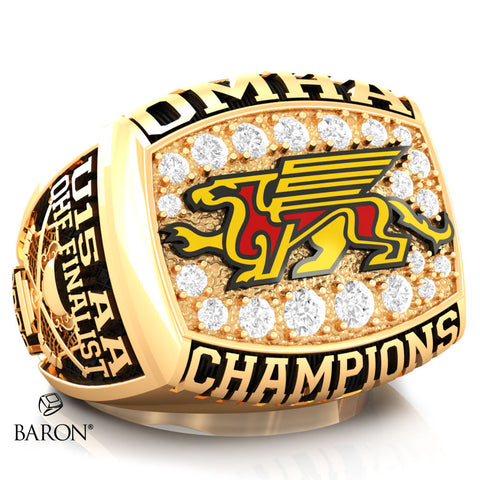 Guelph Gryphons U15 OMHA Hockey 2022 Championship Ring - Design 1.2