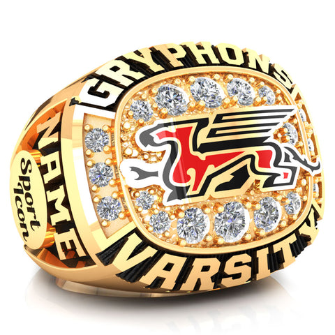 Guelph Gryphons Heritage Varsity Ring - Design 1.2B