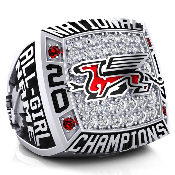 Guelph Gryphon Cheer Team Championship Ring - Design 1.4.B (All-Girls)