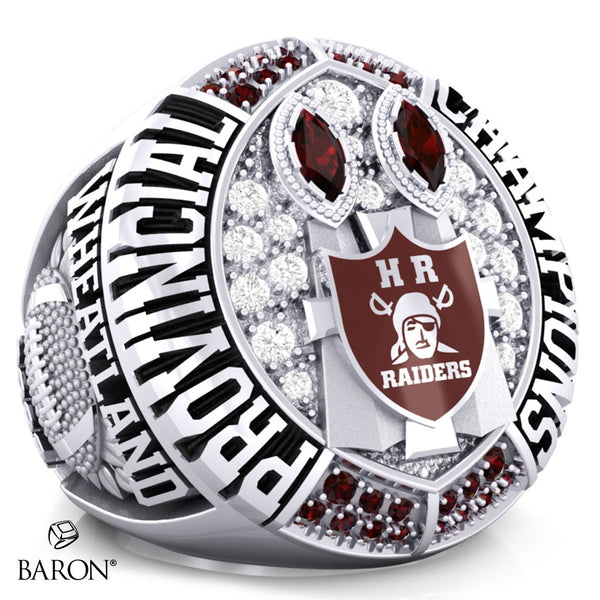 Holy Rosary High School Raiders Football 2022  Championship Ring - Design 2.2