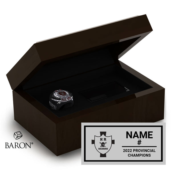 Holy Rosary High School Raiders Football 2022  Championship Ring Box