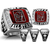 All Star IWFL Ring with Glass Enamel