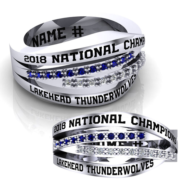 Lakehead University Thunderwolves Ring - Design 2