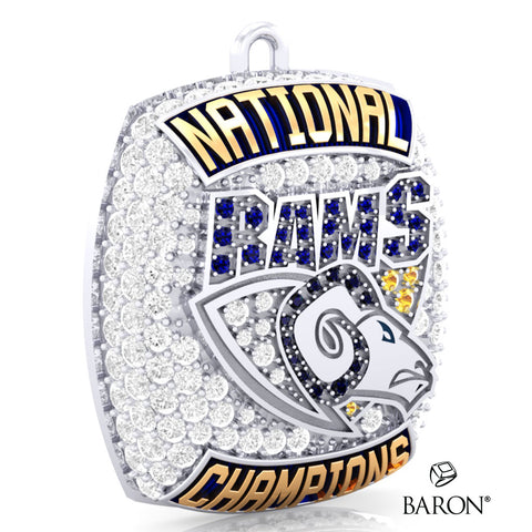 Langley Rams Football 2021 Championship Ring Top Pendant - Design 1.11