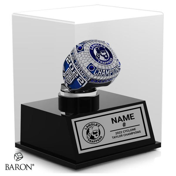 Langley Trappers Hockey 2022 Championship Display Case