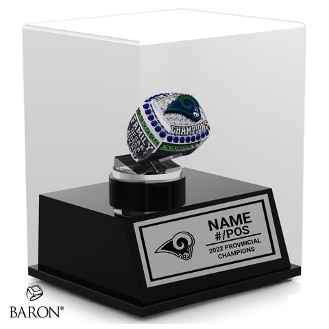 Laurier Rams Football 2022 Championship Display Case