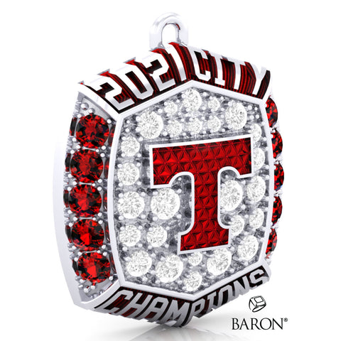 Leduc Tigers Football 2021 Championship Ring Top Pendant - Design 3.6