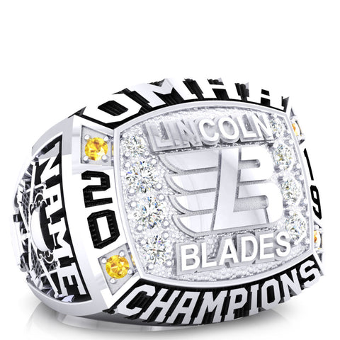 Lincoln Blades Minor Midget - OMHA Ring - Design 1.7