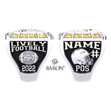 Lively Football 2022 Championship Ring - Design 3.3