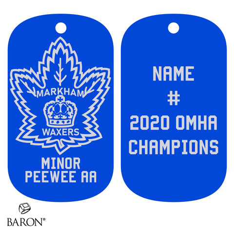 Markham Waxers Minor Peewee AA Dog Tags