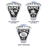 Milton PeeWee AE White Winterhawks - OMHA Ring - Design 1.1