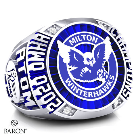 Milton Winterhawks Atom AE Championship Ring - Design 2.2