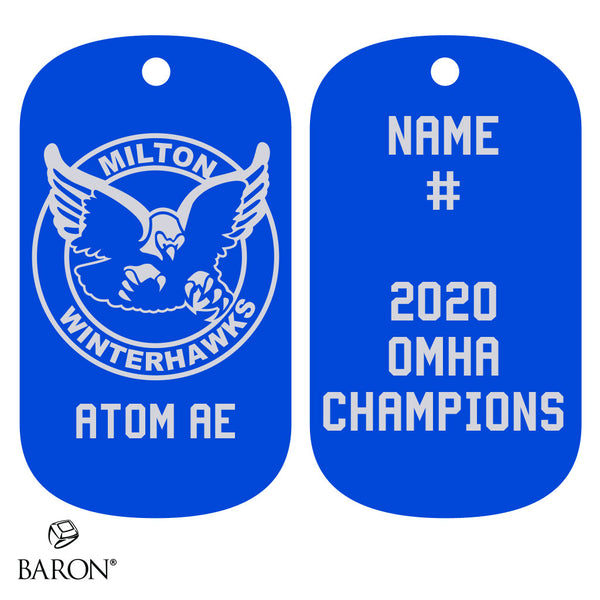 Milton Winterhawks Atom AE Dog Tags