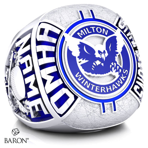 Milton Winterhawks Minor Atom AE Championship Ring - Design 1.2