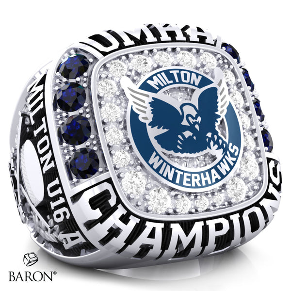Milton Winterhawks U16 A Hockey 2022 Championship Ring - Design 1.2