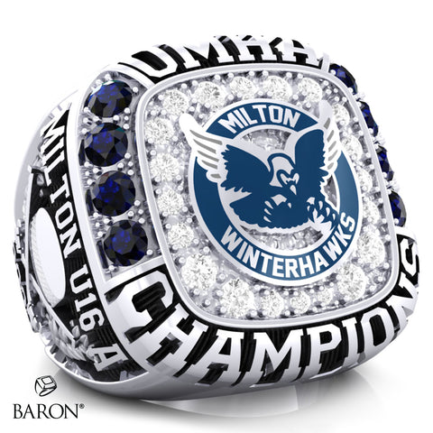 Milton Winterhawks U16 A Hockey 2022 Championship Ring - Design 1.2