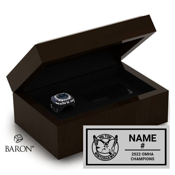Milton Winterhawks U16 A Hockey 2022 Championship Ring Box