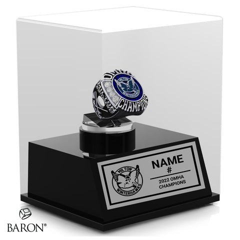Milton Winterhawks U18 AA Hockey 2022 Championship Display Case