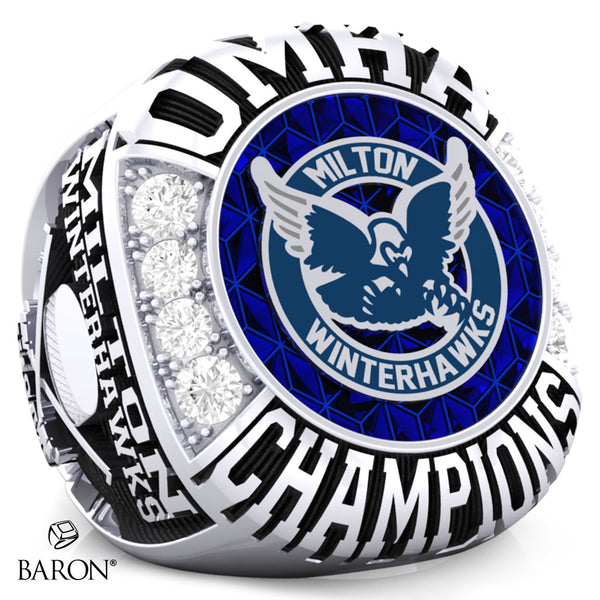 Milton Winterhawks U18 AA Hockey 2022 Championship Ring - Design 2.5