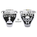 Mitchell Hawks Hockey 2022 Championship Ring - Design 1.2