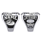 NFC Hall of Fame North Bay BullDogs Ring (Yellow Enamel)