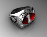 Championship Football Ring with Glass Enamel