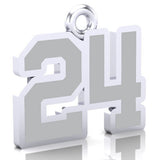 ABC Border Bowl Number Pendant (12mm x 17mm (per character))