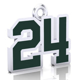 ABC Border Bowl Number Pendant (12mm x 17mm (per character))