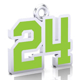 ABC Border Bowl Number Pendant (12mm x 17mm (per character))