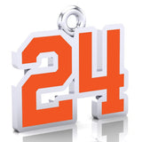 ABC Border Bowl Number Pendant (12mm x 17mm (per character))