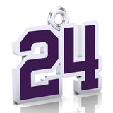 ABC Border Bowl Number Pendant (12mm x 17mm (per character))
