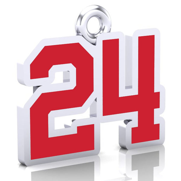 ABC Border Bowl Number Pendant (12mm x 17mm (per character))
