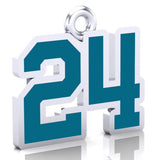 ABC Border Bowl Number Charms (8mm x 10mm (per character))