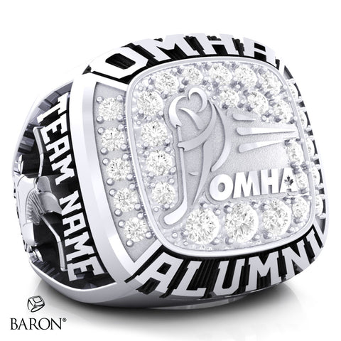 Championship OMHA  Ring with Cubics - Design 2.1  (ALUMNI)