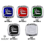 Championship OMHA  Ring with Glass Enamel - Design  2.2 (ALUMNI)