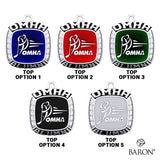Championship OMHA  Ring Top Pendant with Glass Enamel - Design 2.4 (ALUMNI)