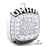 Championship OMHA Ring Top Pendant with Cubics - Design 1.5 (CHAMPIONS)